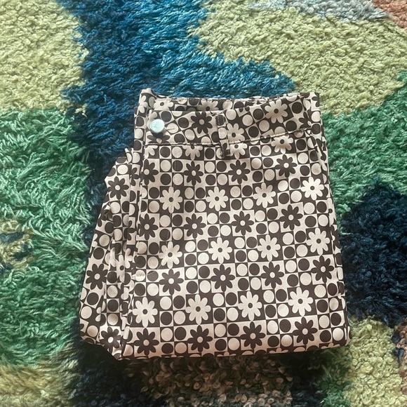 vintage checkered floral pants - Picture 2 of 9